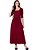 Vestido Shayla Evasê Bordô Hapuk - Imagem 1