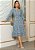 Vestido Patrícia Xadrez Evasê Azul Fagian - Imagem 1