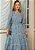 Vestido Patrícia Xadrez Evasê Azul Fagian - Imagem 3