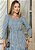 Vestido Patrícia Xadrez Evasê Azul Fagian - Imagem 5