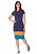 Vestido Keley Justo Listrado Azul Hapuk - Imagem 1
