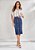 Saia Jeans Justa Midi Azul Titanium - Imagem 1