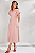 Vestido Midi Listrado Vermelho Titanium - Imagem 1