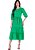 Vestido Lurdes Midi Detalhe Bordado Verde Hapuk - Imagem 1