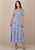 Vestido Manuela Longo Listrado Azul Tatá Martello - Imagem 1