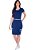 Vestido Heloine Justo Malha Azul Hapuk - Imagem 1