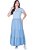 Vestido Creuza Longo Malha Azul Hapuk - Imagem 1