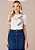Blusa Mel Malha Off-White Tatá Martello - Imagem 1