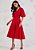 Vestido Midi Tricoline Vermelho Titanium - Imagem 1