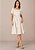 Vestido Isis Evasê Off-White Tatá Martello - Imagem 1