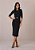 Vestido Celine Midi Justo Preto Tatá Martello - Imagem 3