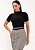 Blusa Tricot Priscila Meia Gola Preta Lekazis - Imagem 1