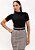 Blusa Tricot Priscila Meia Gola Preta Lekazis - Imagem 3