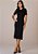 Vestido Marcia Malha Canelada Preto Tatá Martello - Imagem 1