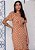 Vestido Eduarda Longo Estampa Poá Marrom Tatá Martello - Imagem 3
