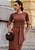 Vestido Celina Malha Midi Justo Marrom Tatá Martello - Imagem 4