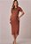 Vestido Celina Malha Midi Justo Marrom Tatá Martello - Imagem 1