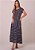 Vestido Silvia Midi Listrado Azul Tatá Martello - Imagem 1