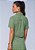 Camisa Cropped de Sarja Leve Verde Titanium - Imagem 2