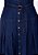 Vestido Ilda Jeans Escuro com Pregas Azul Hapuk - Imagem 4