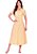 Vestido Lia Midi Evasê Amarelo Hapuk - Imagem 1