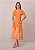 Vestido Renata Midi Evasê Laranja Tatá Martello - Imagem 1