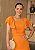 Vestido Renata Midi Evasê Laranja Tatá Martello - Imagem 3