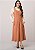 Vestido Lauany Midi Evasê Marrom Tatá Martello - Imagem 1