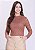 Blusa Silvia Renda Manga Longa Marrom Hapuk - Imagem 1
