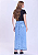 Saia Fabiana Jeans com Fenda Azul Claro Hapuk - Imagem 2