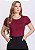 Blusa Gisele Manga Curta Bordô Hapuk - Imagem 1
