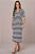 Vestido Nanda Midi Listrado Preto Tatá Martello - Imagem 1