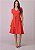 Vestido Eloise com Pespontos Vermelho Tatá Martello - Imagem 1