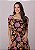 Vestido Longo Feminino Daniely Evasê Manga Curta Estampado Tatá Martello - Imagem 2