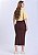 Saia Jeans Color Midi Simone Justa Marrom Hapuk - Imagem 3