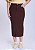 Saia Jeans Color Midi Simone Justa Marrom Hapuk - Imagem 2