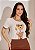 Blusa Manga Curta Feminina Veronica Malha Off-White Tatá Martello - Imagem 2