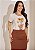 Blusa Manga Curta Feminina Veronica Malha Off-White Tatá Martello - Imagem 1
