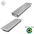 Perfil Alumínio Embutir p/ fita LED 39x12 barra de 2 metros - Imagem 4