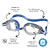 Óculos Natação Speedo Classic Azul Royal Cristal - Imagem 2
