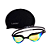 Kit Natação Leader Óculos Speed Pró+touca Lisa preto - Imagem 1