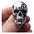 Anel Caveira Motociclista Punk Rock Cranio Grande - Imagem 1