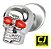 Par Parafuso De Caveira Skull Placa Moto Carro - Imagem 1