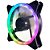 Kit 4 Cooler Fan Evus FK-12P, RGB, Controladora + Controle - Imagem 1