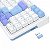 Teclado Mecânico Redragon Gloria Pro RGB, 3 Modos Conexão, ABNT2, Branco/Azul, K664WBP-RGB-PRO (PT-BUMBLEBEE) - Imagem 4