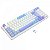 Teclado Mecânico Redragon Gloria Pro RGB, 3 Modos Conexão, ABNT2, Branco/Azul, K664WBP-RGB-PRO (PT-BUMBLEBEE) - Imagem 8
