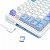 Teclado Mecânico Redragon Gloria Pro RGB, 3 Modos Conexão, ABNT2, Branco/Azul, K664WBP-RGB-PRO (PT-BUMBLEBEE) - Imagem 2