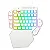 Teclado Mecânico Redragon DitiX, RGB, Switch Azul, 7 teclas programáveis, Apoio para palma destacável,Branco, K601W-RGB - Imagem 1