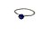 Anel Prata Solitário Zircônia Azul Marinho. - Imagem 1