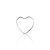 Piercing Argolinha Lisa Coração Prata 925 - Imagem 1